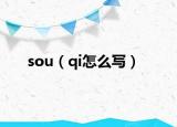 sou（qi怎么写）