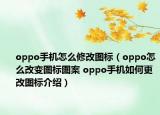 oppo手机怎么修改图标（oppo怎么改变图标图案 oppo手机如何更改图标介绍）