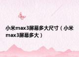 小米max3屏幕多大尺寸（小米max3屏幕多大）