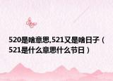 520是啥意思,521又是啥日子（521是什么意思什么节日）