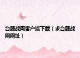 台服战网客户端下载（求台服战网网址）