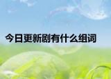 今日更新剧有什么组词