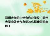 郑州大学的中外合作办学校（郑州大学中外合作办学怎么样我是河南的）