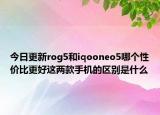 今日更新rog5和iqooneo5哪个性价比更好这两款手机的区别是什么