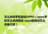 怎么关闭手机震动OPPO（oppo手机怎么关闭震动 oppo的震动怎么关掉介绍）