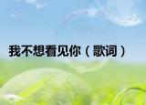 我不想看见你（歌词）
