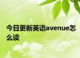 今日更新英语avenue怎么读