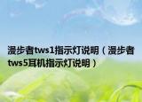 漫步者tws1指示灯说明（漫步者tws5耳机指示灯说明）