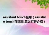 assistant touch在哪（assistive touch在哪里 怎么打开介绍）