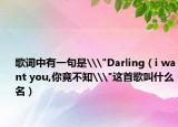 歌词中有一句是\