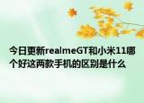 今日更新realmeGT和小米11哪个好这两款手机的区别是什么