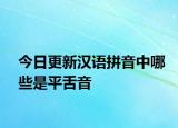 今日更新汉语拼音中哪些是平舌音