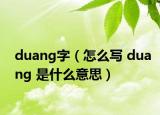 duang字（怎么写 duang 是什么意思）