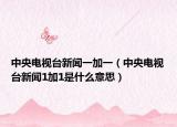 中央电视台新闻一加一（中央电视台新闻1加1是什么意思）