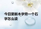 今日更新木字旁一个石字怎么读