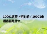 10001客服上班时间（10001电话客服是什么）
