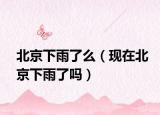 北京下雨了么（现在北京下雨了吗）