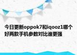 今日更新oppok7和iqooz1哪个好两款手机参数对比谁更强