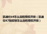 凯迪仕k9怎么远程授权开锁（凯迪仕K7指纹锁怎么远程授权开锁）