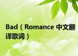 Bad（Romance 中文翻译歌词）