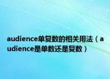 audience单复数的相关用法（audience是单数还是复数）