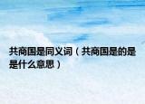 共商国是同义词（共商国是的是是什么意思）