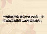 小河清澈见底,真像什么比喻句（小河清澈见底像什么三年级比喻句）