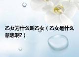 乙女为什么叫乙女（乙女是什么意思啊?）