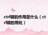 ctrl键的作用是什么（ctrl键的用处）