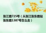 张江路725号（从张江张东路站张东路1387号怎么去）