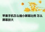 苹果手机怎么缩小屏幕比例 怎么屏幕放大