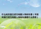 什么叫不按行进方向驶入导向车道（不按所需行进方向驶入导向车道是什么意思）