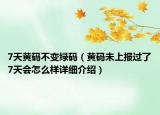 7天黄码不变绿码（黄码未上报过了7天会怎么样详细介绍）