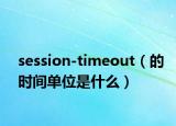 session-timeout（的时间单位是什么）
