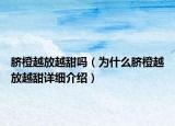 脐橙越放越甜吗（为什么脐橙越放越甜详细介绍）