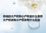 你说的大产权和小产权是什么意思大产权房和小产权房有什么区别