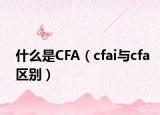 什么是CFA（cfai与cfa区别）