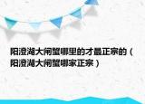 阳澄湖大闸蟹哪里的才最正宗的（阳澄湖大闸蟹哪家正宗）