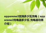 opporeno3支持多少瓦充电（opporeno3充电器多少瓦 充电器功率介绍）