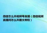 微信怎么弄视频号直播（微信视频直播间怎么弄图文教程）
