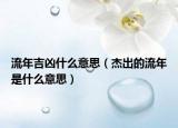 流年吉凶什么意思（杰出的流年是什么意思）