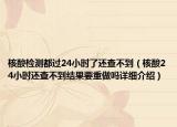 核酸检测都过24小时了还查不到（核酸24小时还查不到结果要重做吗详细介绍）