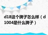 d18这个牌子怎么样（d1004是什么牌子）