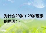 为什么29岁（29岁现象的原因?）