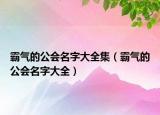 霸气的公会名字大全集（霸气的公会名字大全）