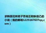 求韩版花样男子苏易正和秋佳乙的小说（我的邮箱1225167637qq.com）