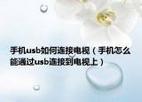 手机usb如何连接电视（手机怎么能通过usb连接到电视上）