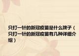 只打一针的新冠疫苗是什么牌子（只打一针的新冠疫苗有几种详细介绍）