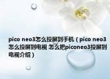 pico neo3怎么投屏到手机（pico neo3怎么投屏到电视 怎么把piconeo3投屏到电视介绍）