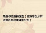 热重与湿重的区别（湿热怎么分辨湿重还是热重详细介绍）